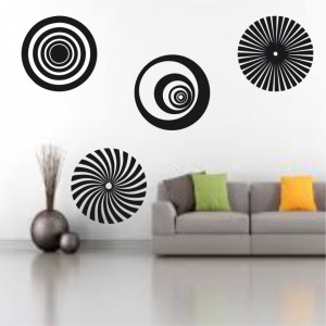 Sticker perete Optical Illusion Circles - Img 2
