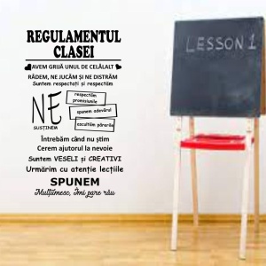 Sticker perete Regulamentul clasei1