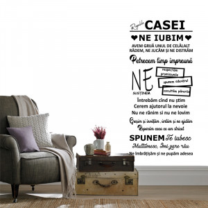 Sticker perete Regulile Casei - Img 1
