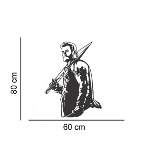 Sticker perete Silueta Thor 3