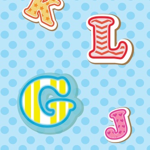 Tapet personalizat Litere colorate 53