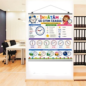 Plansa Educativa Invatam sa citim ceasul 1