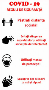 Sticker Indicator Reguli de siguranta COVID
