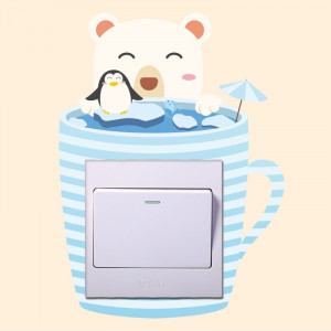 Sticker intrerupator Teacup Pinguini - Img 1