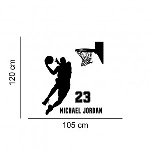Sticker perete cu Michael Jordan No 23 3
