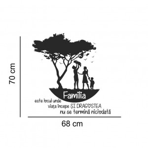 Sticker decorativ cu mesaj - Familia 3