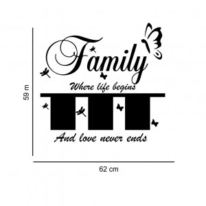 Sticker perete Family Photo Frames (3 rame foto) - Img 2