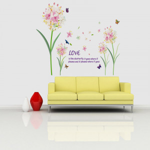 Sticker perete Love is Like a Butterfly - Img 1