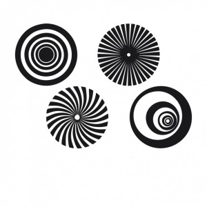 Sticker perete Optical Illusion Circles - Img 3