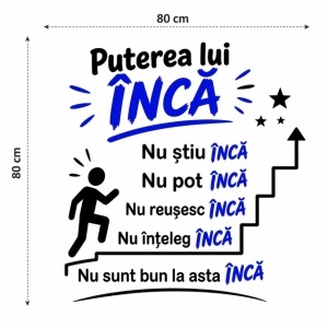 Sticker perete Puterea lui ÎNCĂ pentru sala de clasă dimensiuni