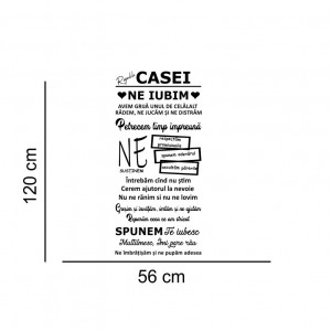 Sticker perete Regulile Casei - Img 2