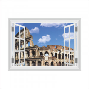 Sticker perete Rome 3D Window - Img 6