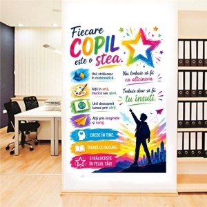 Afis autocolant Fiecare copil este o stea