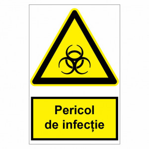 Sticker indicator Pericol de infectie