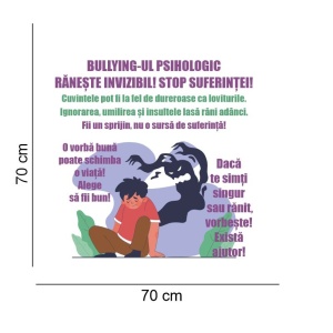 Sticker perete STOP Bullying Psihologic 3