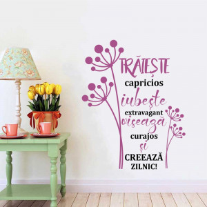 Sticker perete Traieste, Iubeste, Viseaza - Img 2