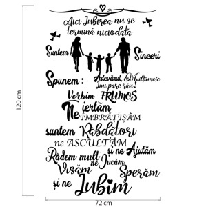 Sticker perete Visam, Speram, Iubim 3