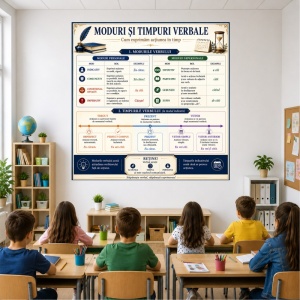 Plansa Educativa Moduri si Timpuri Verbale