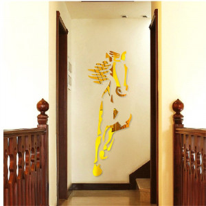 Sticker acrilic 3D Horse 150x54 cm Gold