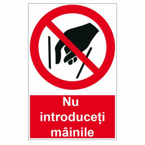 Sticker indicator Nu introduceti mainile