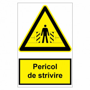 Sticker indicator Pericol de strivire 1