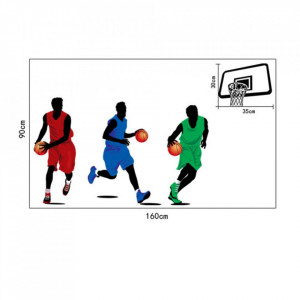 Sticker perete Basketball 90 x 160 cm - Img 4