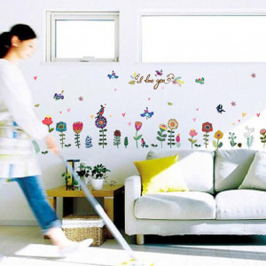 Sticker perete Colourful Flowers