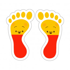 Set stickere podea Picioruse Winnie - Img 1