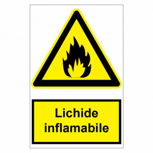 Sticker indicator Lichide inflamabile