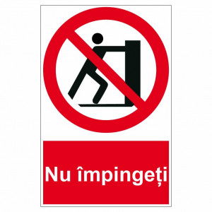 Sticker indicator Nu impingeti