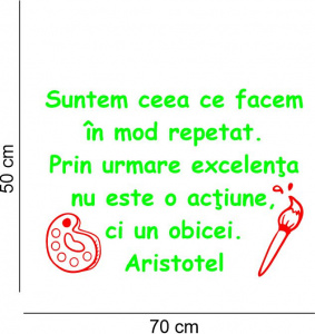 Sticker perete Excelenta este un obicei 3