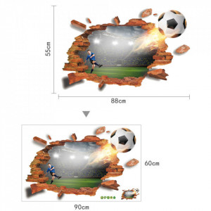 Sticker perete I Love Football 3D - Img 3