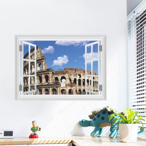Sticker perete Rome 3D Window - Img 3
