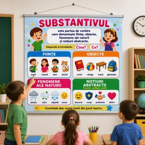 Plansa Educativa Substantivul
