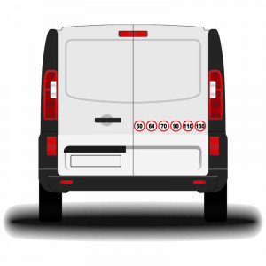 Sticker autocolant Limitare viteza 130 km/h 2
