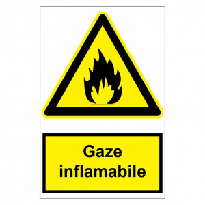 Sticker indicator Gaze inflamabile