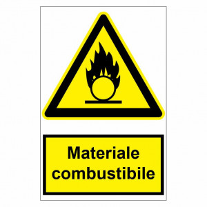 Sticker indicator Materiale combustibile
