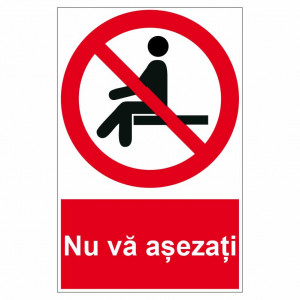 Sticker indicator Nu va asezati