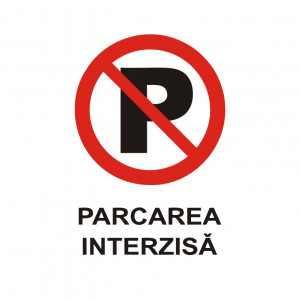 Sticker Indicator Parcarea Interzisa