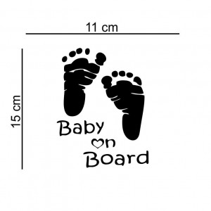 Sticker masina Baby on Board 15x11 cm - Img 6
