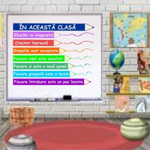 Sticker perete In aceasta clasa - Creioane colorate 2