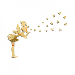 Sticker perete Mirror Fairy Gold