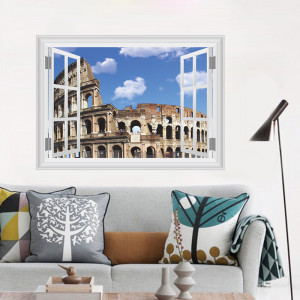 Sticker perete Rome 3D Window - Img 4