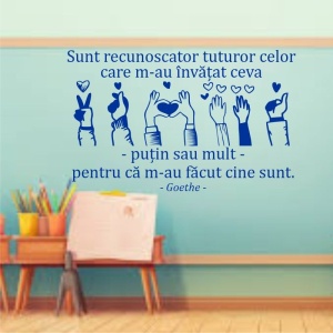 Sticker perete Sunt recunoscator