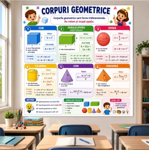 Plansa Educativa Corpuri geometrice
