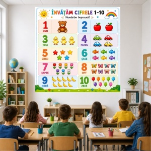 Plansa Educativa Invatam Cifrele