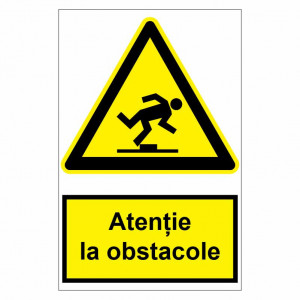 Sticker indicator Atentie la obstacole