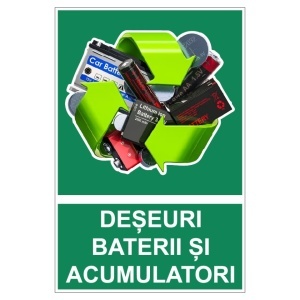 Sticker indicator Deseuri Baterii si Acumulatori