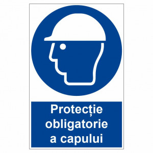 Sticker indicator Protectie obligatorie a capului