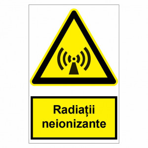 Sticker indicator Radiatii neionizante
